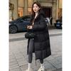 Fashion Winter Womens Thickened Long Down Cotton Coat Loose Warm Padded Jacket Knee Length