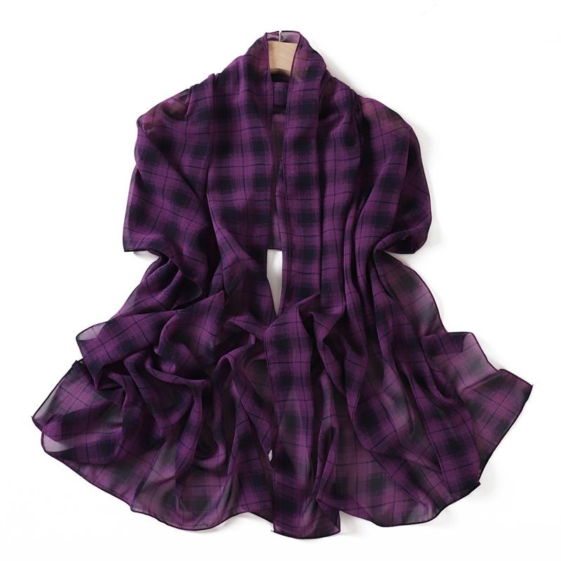 175*70СМ Новый Шарф из Шифона с Длинным Принтом в Клетку, Обернутый Шарф, Мусульманские Женские Хиджабы, Шаль, Рамадан, Женский