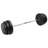 3145023 vidaXL Wavy Barbell Bar with Plates 90 Kg