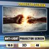 16:9 Portable Foldable Anti-light Projector Screen 3D Home Cinema HD 1080P Projection Screen 50/60/63/72/84/100/112/120/130 Inch