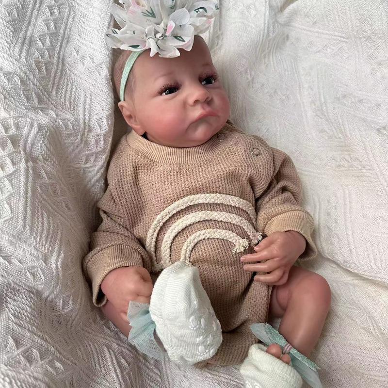 Куклы Reborn Baby Dolls Девочка 45 см 17,7 дюйма Реалистичные куклы новорожденных младенцев, которые выглядят как настоящие куклы, мягкое силиконовое виниловое тело
