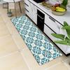 Simple Tile Pattern Moroccan Rug Runner For Living Room Soft Absorbent Non-slip Kitchen Rug Bathroom Mat Fashionable