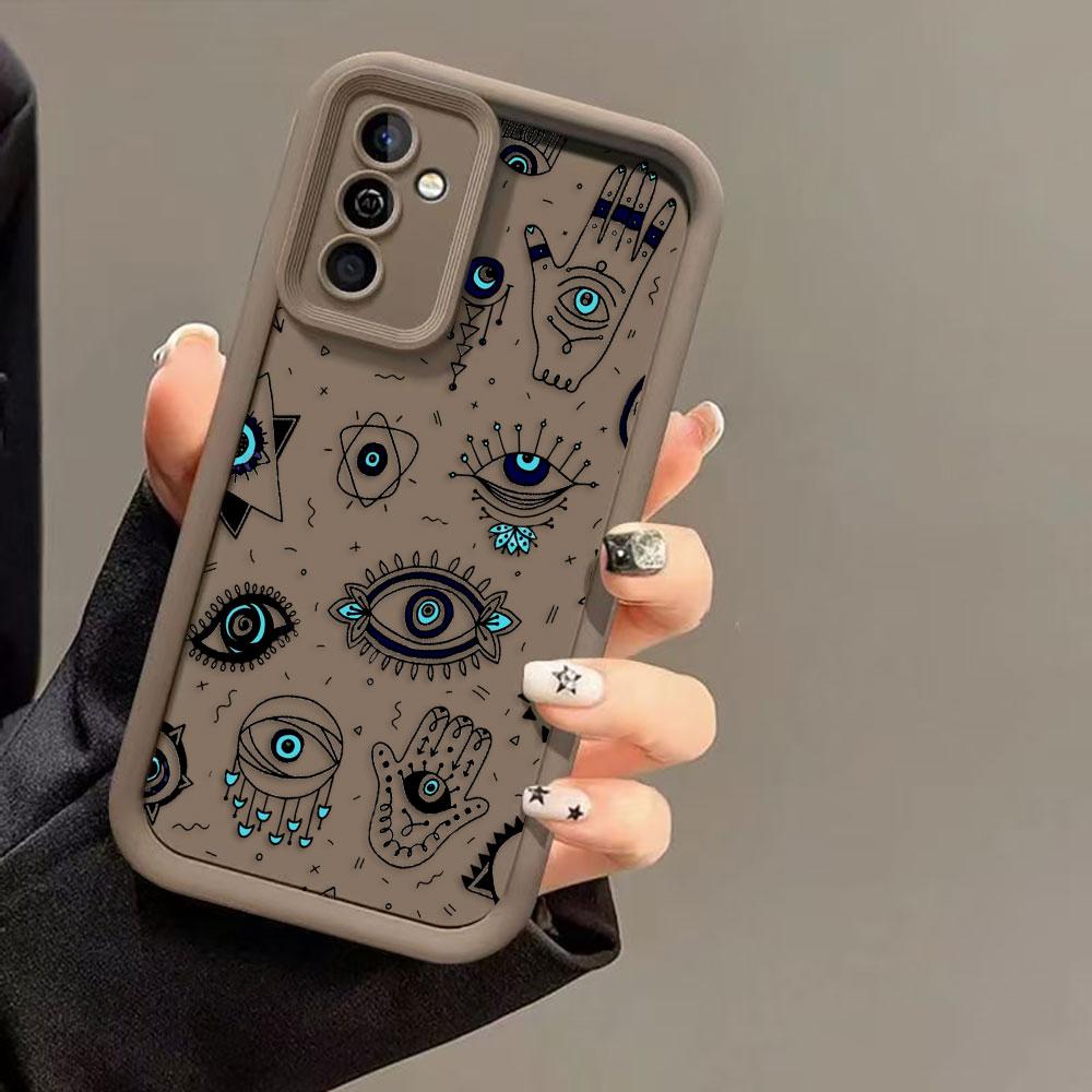 Синий чехол для телефона со принтом 'Сглаз' и 'Счастливый глаз' для MOTO G9 G32 G34 G52 G54 G56 G60 G75 G84 G85 G86 E32 E40 EDGE 40 50 50F 60E 60