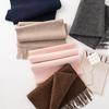 Wool Scarf Solid Color Scarf for Autumn and Winter Women's Versatile Scarf Thick and Warm Scarf Simple Shawl