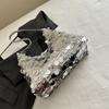 Autumn and Winter Super Fire Niche Sequined Bag Women's 2025 New Versatile Shoulder Underarm Bag Fashionable Tote Bag