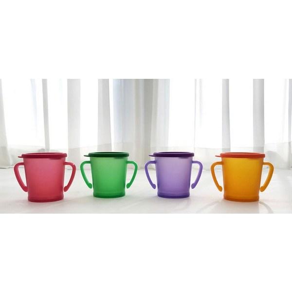 Agaphra Magic Straw Cup 300ml, 2 Packs, Purple, Green