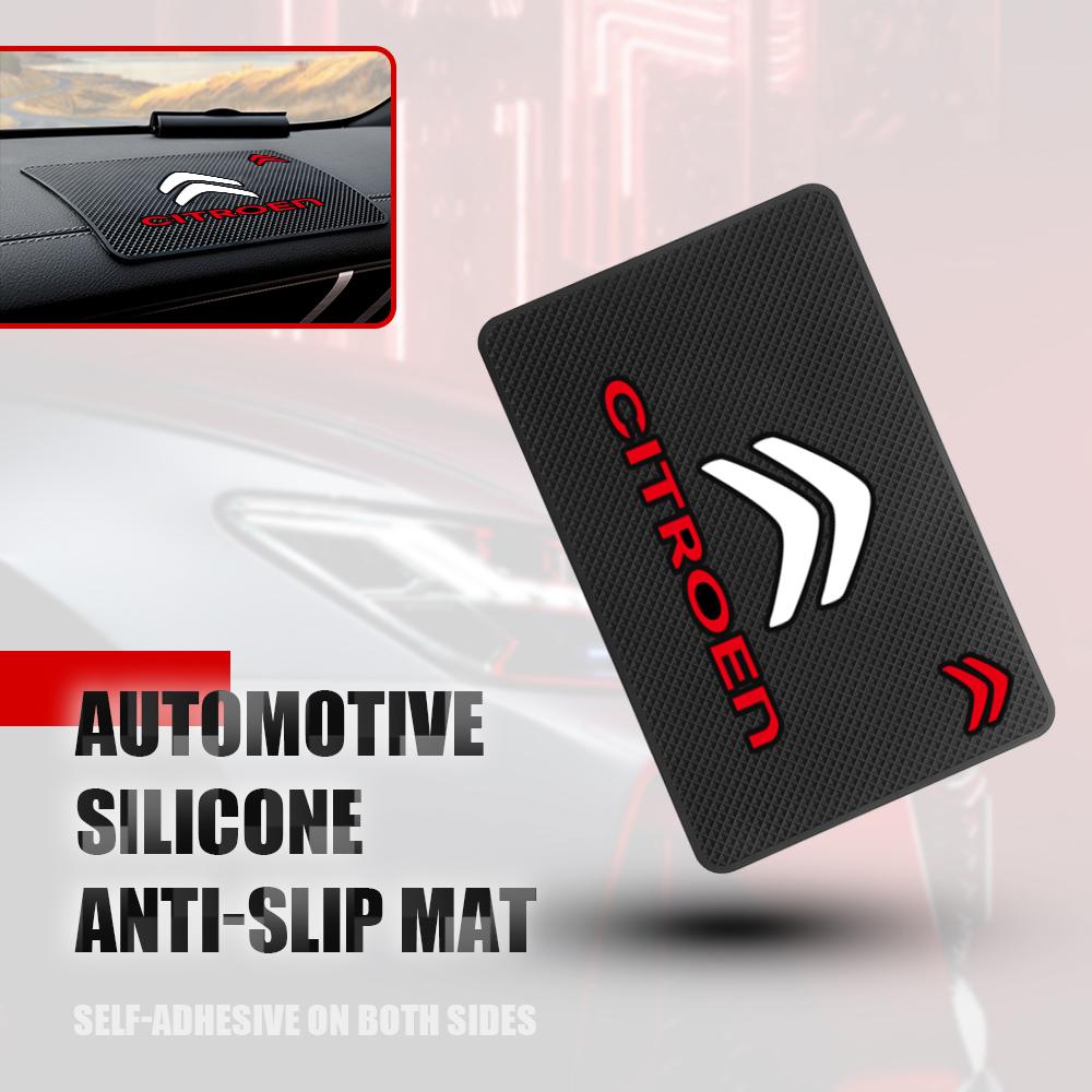 Car Dashboard Phone Glasses Non-Slip Silicone Pads Sticky Mat For Citroen C4 C3-XR C5 Aircross C-quatre Picasso Auto Valve Cap