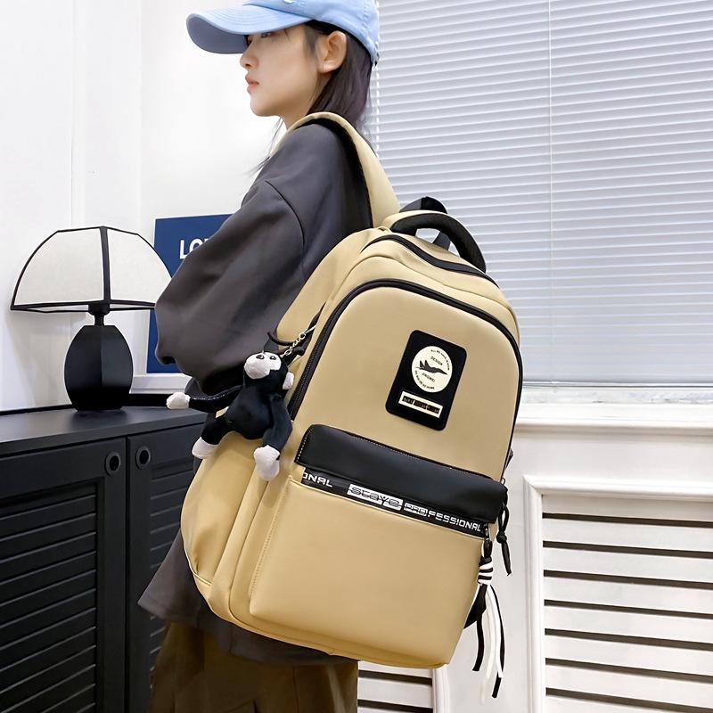 Рюкзак Мужская Сумка Через Плечо Простая Большая Вместимость Компьютерная Дорожная Сумка Девочка Ученица Средней Школы Школьная Сумка