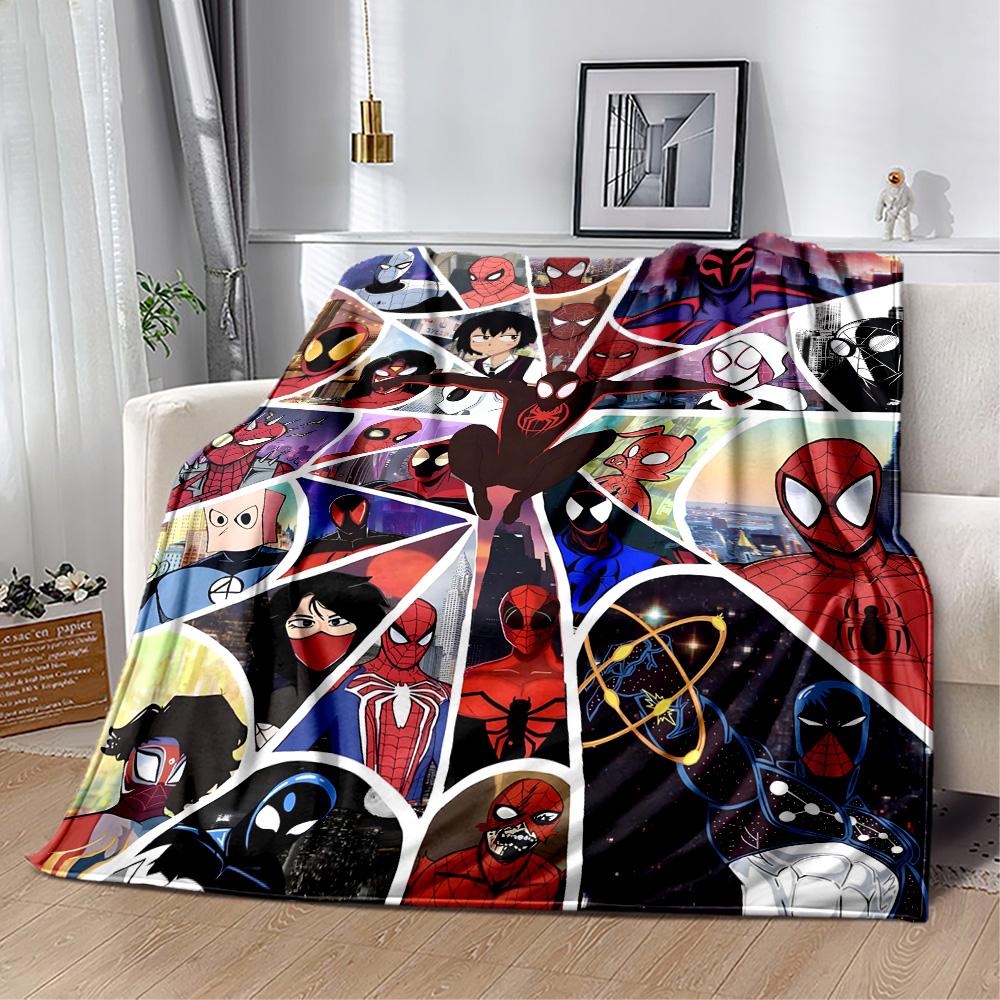 1pc Spider-Man City blanket Soft and Warm for Sofa Office Camping Travel Livingroom Great Gift for Friends and Family Comfortable