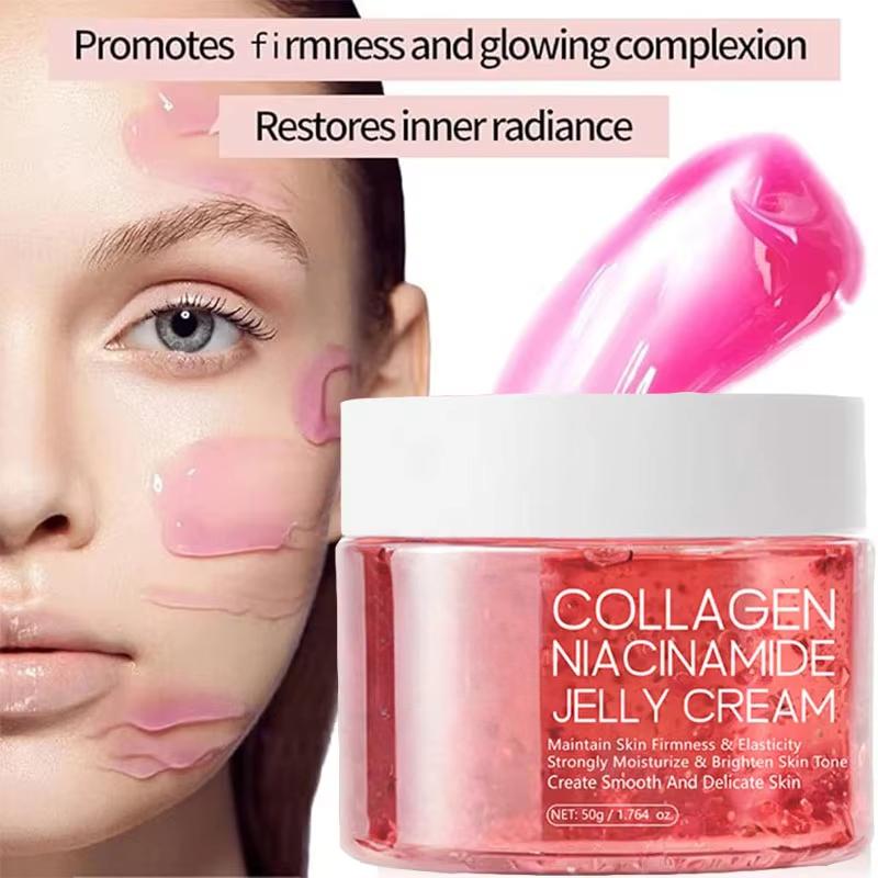 24-часовой крем-желе с коллагеном и ниацинамидом для сияния и лифтинга кожи укрепляет кожный барьер и увлажняет, осветляет кожу