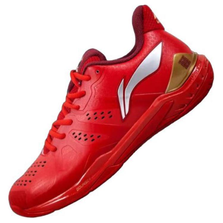 Li Ning Cloud Thunder Амортизация Нескользящие Износостойкие Низкие Бадминтонные Кроссовки Унисекс Красные AYAS028-3