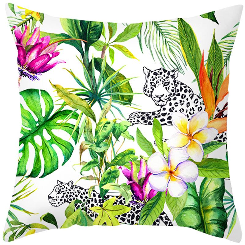 Plant Flower Pillow Cover Decorative With Short Plush Print Of Nordic Flowers Home Decor Throw For Living Room Cushion Cover