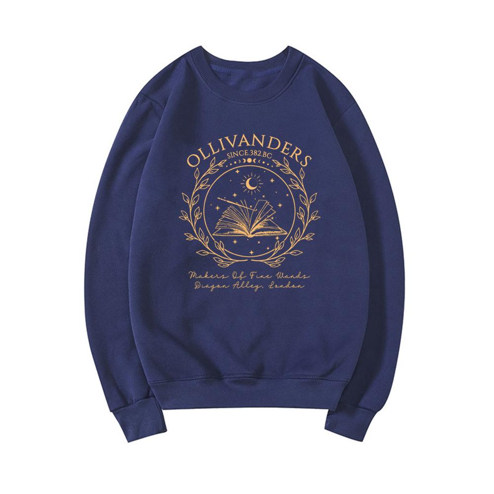 Wizard Book Shop Sweatshirt HP Sweater Magic Wizard Sweatshirts Women Graphic Hoodies Book Nerd Pullover Tops Fans Gift Hoodie