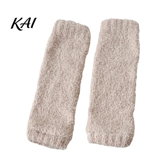 Cozy Plush Lounge Socks Thickened Thermal Knee Sleeve for Women, Winter Warm Coral Fleece Leg Warmers, Breathable Stockings Pads Skiing Cycling