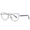 0 -0.5 -0.75 To -6.0 Blue Light Blocking Cat Eye Nearsighted Glasses For Women Metal Shortsighted Prescription Glasses Women