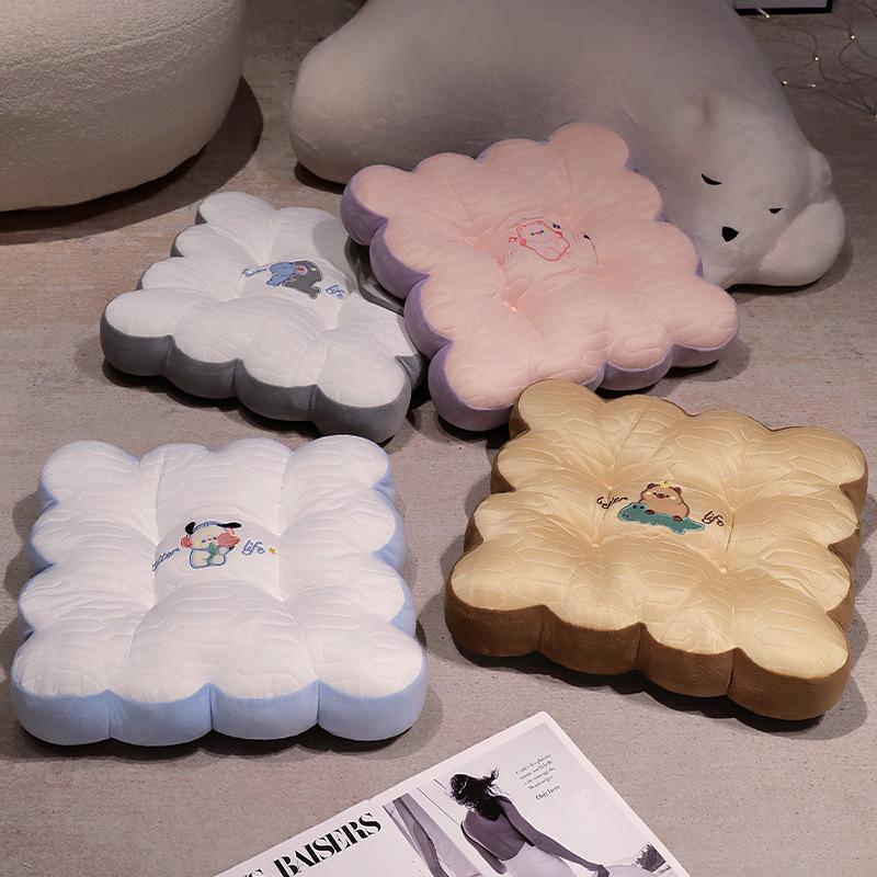 Seat Cushion for Prolonged Sitting Latex Thickened Petal Chair Cushion Summer Office Fart Cushion Ground Cushion Cushion