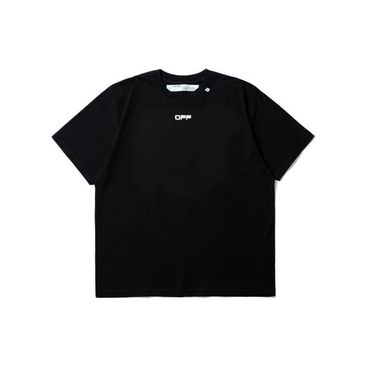 Off-White Футболка Oversized Fit Caravaggio Square, черная/разноцветная, мужская уличная одежда OMAA038S201850051088