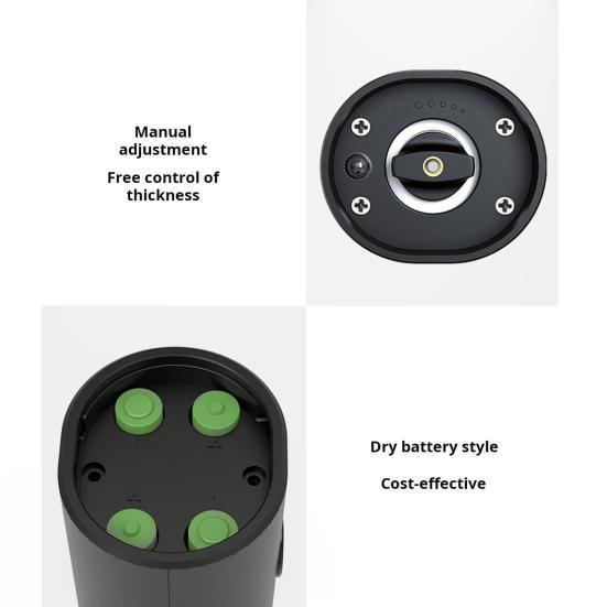 Электрическая мельница для перца и соли со светодиодной подсветкой, регулируемая степень помола, мельница для специй с зарядкой через USB для кухни, ресторана, вечеринки, пикника