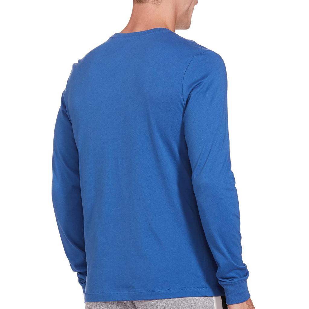 Nike Спортивная футболка с круглым вырезом и длинным рукавом с принтом логотипа, мужские топы, синяя DN5264-407