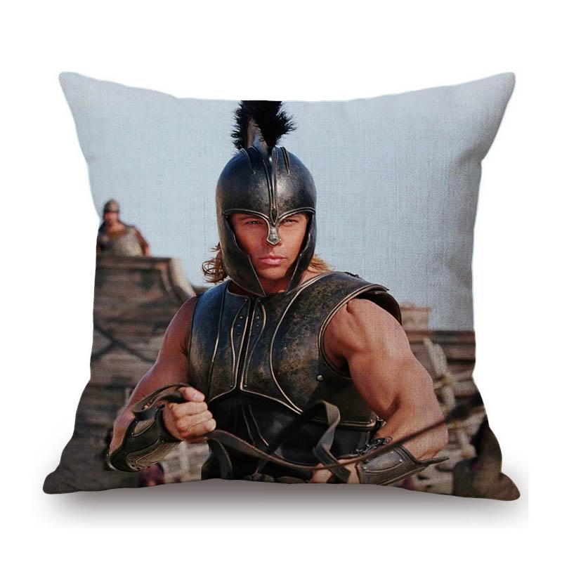Sexy Handsome Super Star Brad Pitt Muscle Man Fans Gift Cotton Linen Sofa Throw Pillow Case Home Decoration Art Cushion Cover