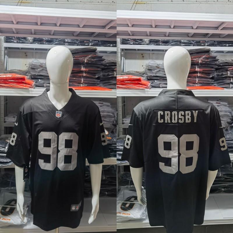 Mens Oversized Embroidered American Football Jersey Tigers Raiders Team Sportswear Loose Fit Cotton Blend