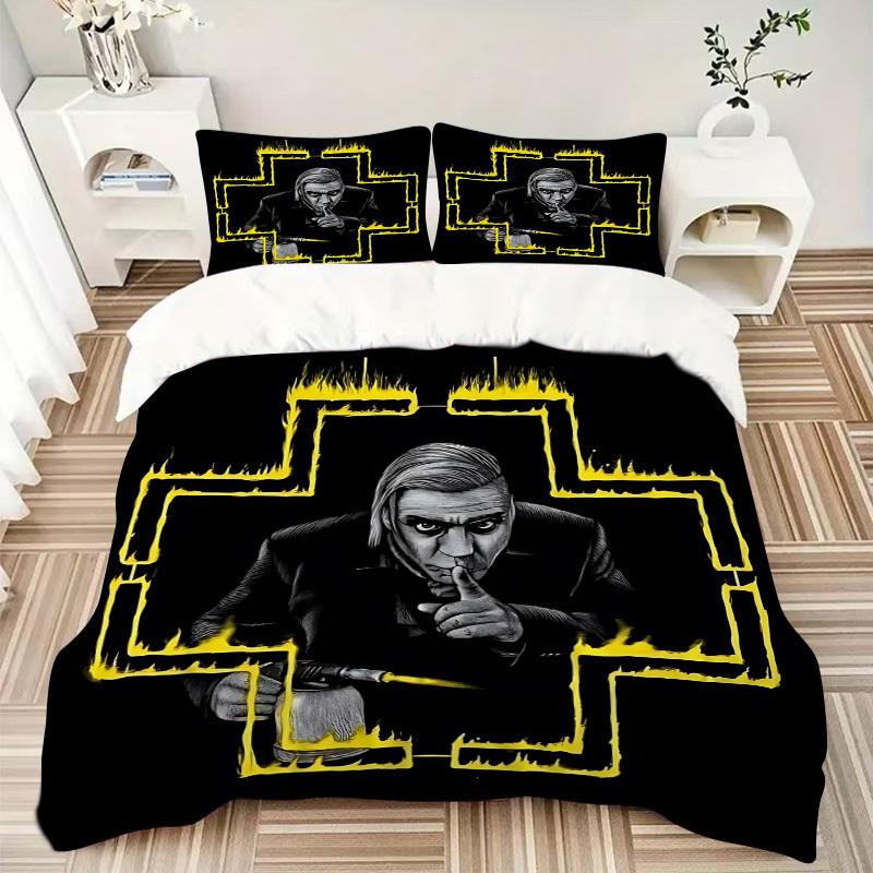 3pcs Rammstein Merchandise Comforter Set - Four Seasons Home High,Machine Washable Bedspread with Pillowcases (No Filling) yy250909023