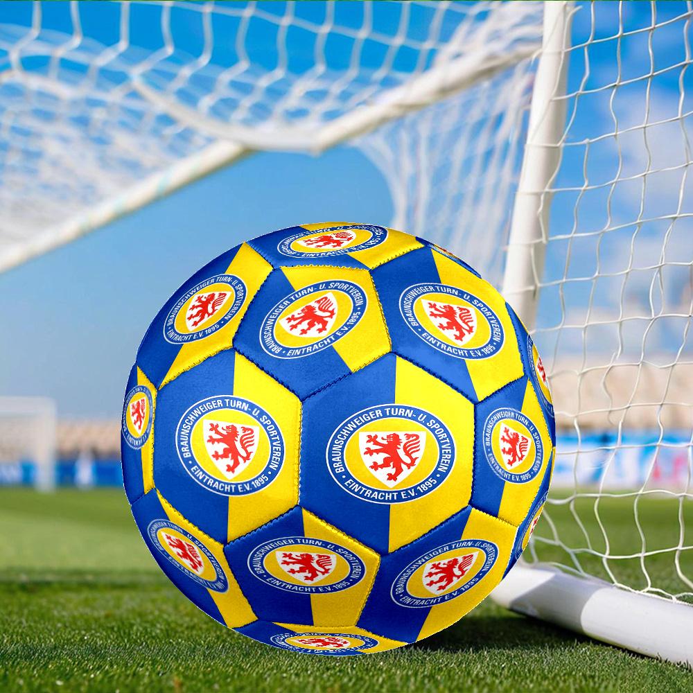 Braunsch-weiger Sports Emblem Soccer Ball Size 5 Soccer Ball, Machine-stitched, Soft and Comfortable, Suitable for Training and Matches Fan Gift