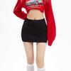 Черная мини-юбка женская летняя Y2k эстетичная эластичная высокая талия тонкая юбка трапециевидной формы модная повседневная уличная одежда Kawaii