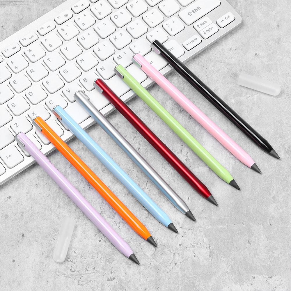 Подарочный многоцветный металлический держатель для ручек, не грязный, без чернил, неограниченное количество чернил, карандаш HB Eternal, бесчернильная ручка