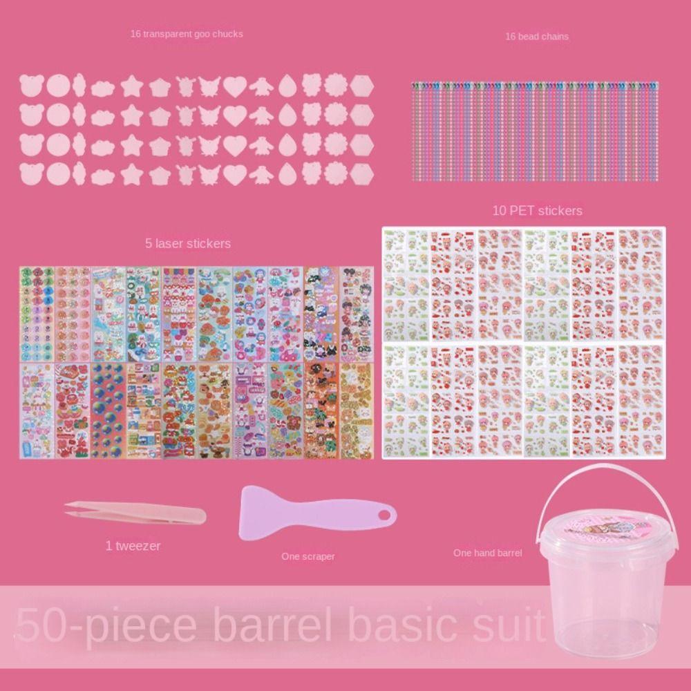 Handmade Toy DIY Keychain Making Kit Laser Sticker DIY Handbook Material Sticker  Kids Toys