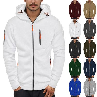 Мужская куртка на молнии, повседневная куртка-кардиган в стиле ретро с длинными рукавами