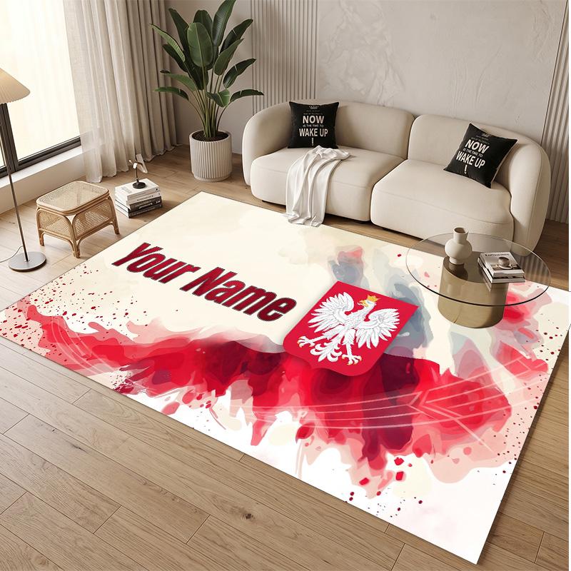 Personalized Crystal Velvet Carpet Poland Pattern Non Slip Floor Rug