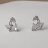 Ins Sweet Zircon Love Cherry Серьги Изысканные серьги в форме сердца для девочек