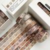 8 Rolls Retro Washi Tape Set Vintage Decorative Masking Tape for Scrapbooking Journaling Supplies DIY Crafts Gift Wrapping