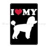 Pure Love and Joy Adorable Toy Poodle and Hamburger Parody Jowls Dog Lover Design Metal Wall Decor Decoration Tin Sign Poster