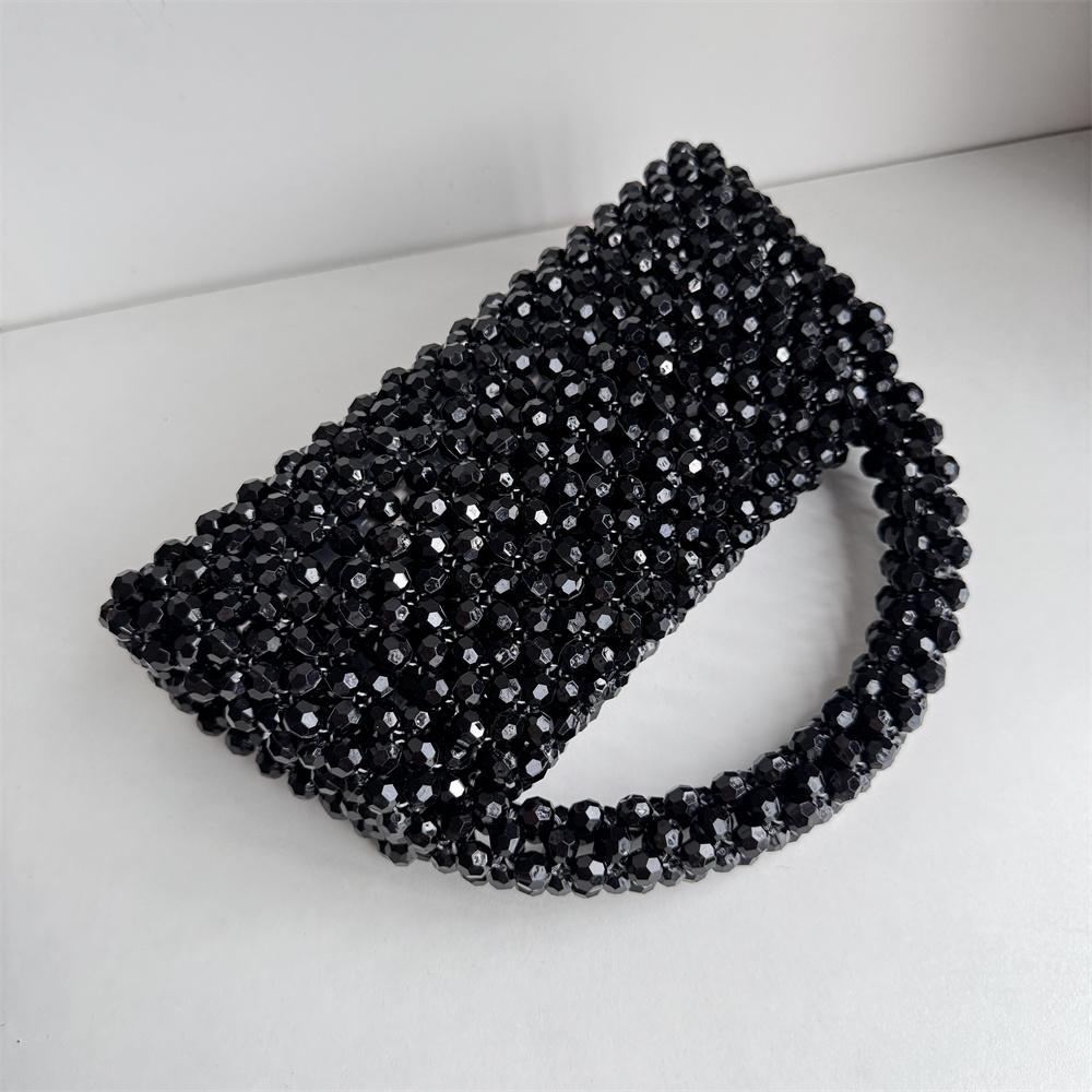 Handmade Bead Bag Big Hand Woven Handbags Unique Designer Ladies Party Bag Top Handle Phone Purses and Handbags