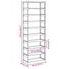 Shoe Rack 10 Tier Gray 54x28x158 cm Non Woven Fabric