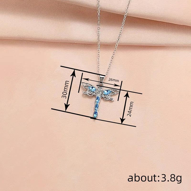 Подвеска «Стрекоза» из циркона, изысканное популярное ожерелье, элегантные ювелирные украшения с темпераментным дизайном