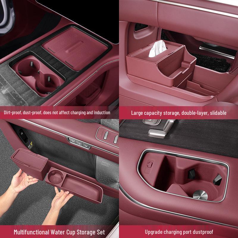 Nio ES8 Console Silicone Pad & Storage Box Set - Fits 26 Model Accessories for Interior Decoration.