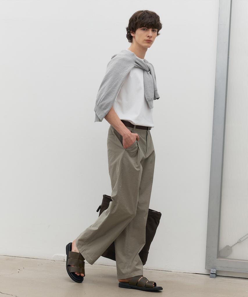 MINDBRIDGE [Couture] Широкие брюки с одной складкой и полностью эластичным поясом - 2 цвета