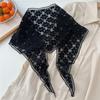 Embroidered Lace Headband Floral Printed Skirt Curtain Elegant Lace Triangle Scarf  Ladies