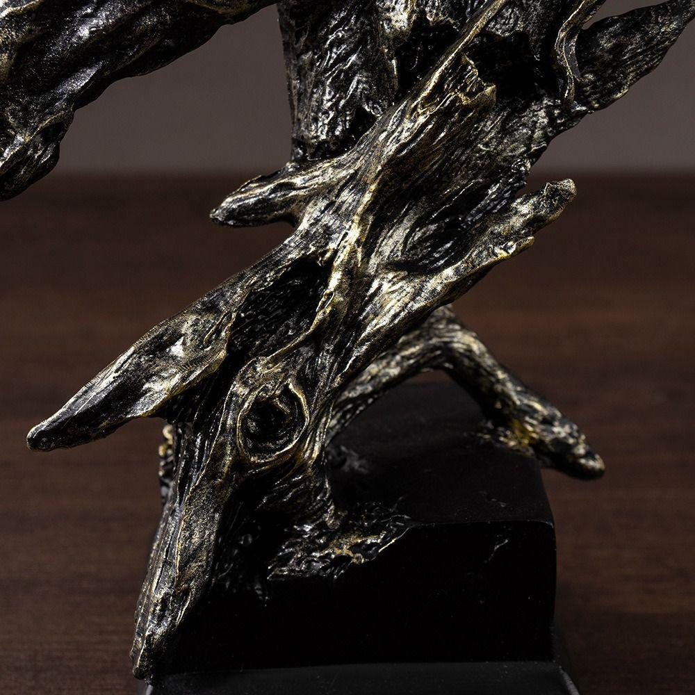 Modern Animal Sculpture Art Miniatures Figurine Micro Landscape Horse Head Statue  Cabinet