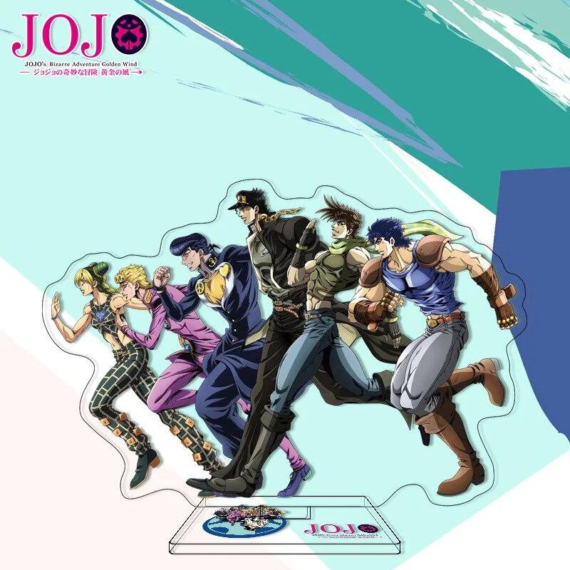 Jojos Bizarre Adventure Stand Model Plate Stone Ocean Series Jolyne Cujoh Weather Report Figure Acrylic Stands Holder Desk
