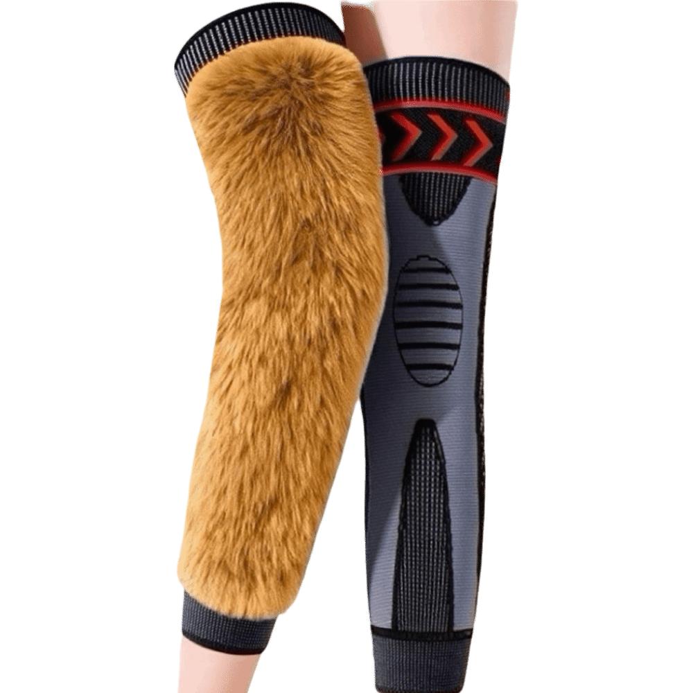 Elastic Warm Knee Pads with Straps Windproof Thermal Leg Warmers Old Cold Legs