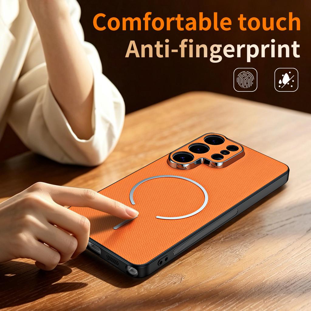al Techwoven Fabric Magnetic Case For Samsung S26 S2 S24 S23 S22 Ultra Plus FE A7 A6 A36 A3 A17 A16 A26 Cover