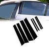 8Pcs Car Pillar Posts Window Door Trims Cover Stickers Glossy Black Exterior Moulding Accessories For Honda Civic 2012-2015