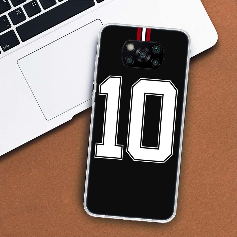 FootBall Number 7 10 30 Phone Case For Xiaomi Mi 11 Lite 11i 12X 12 9 8 11T 10T 9T Pro 10 5X 6X Ultra 5G Cover Coque Capa