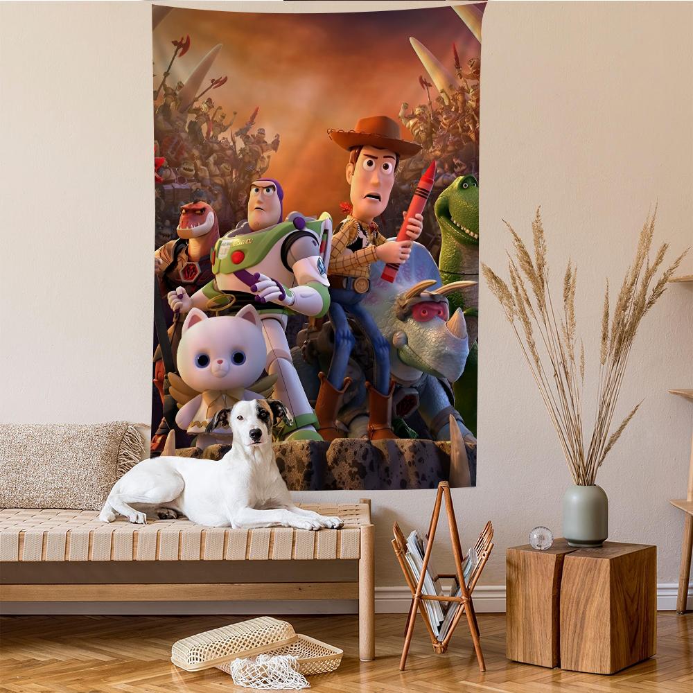 Animated Movies Toy Story Tapestry Art Printing Japanese Wall Tapestry Anime Wall Hanging Home Decor