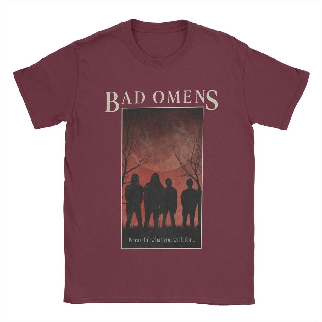 Мужские футболки Bad Omens Винтажная футболка с коротким рукавом и круглым вырезом 100% хлопок Топы на день рождения