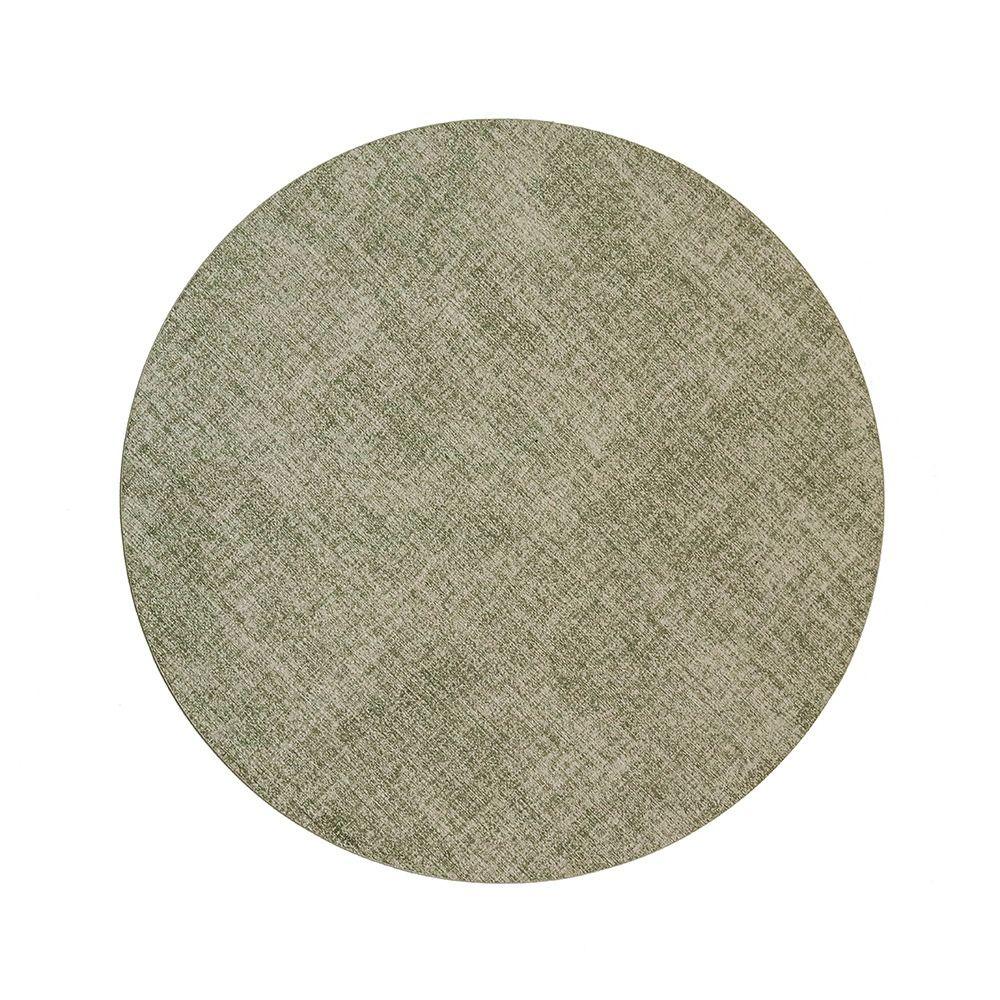 Oil-proof PVC Table Mat 33cm Large Round Placemat Non-Slip Washable Cup Mat Hotel